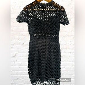 Charlotte Russe THICK NET PEEP BODYCON DRESS